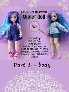 crochet pattern violet doll