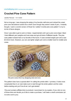 Crochet Pine Cone Pattern