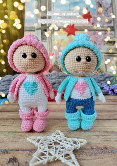 Crochet toy pattern Betty and Benjamin the babies