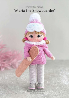 Crochet Toy Pattern Maria the Snowboarder