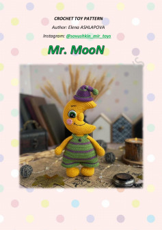 CROCHET TOY PATTERN mr. moon