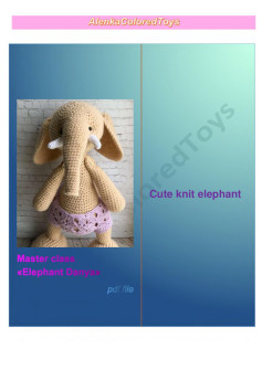 Cute knit elephant