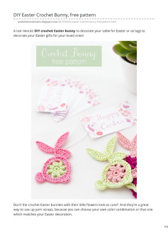 DIY Easter Crochet Bunny, free pattern