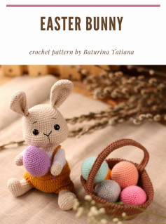 EASTER BUNNY with eggs crochet pattern