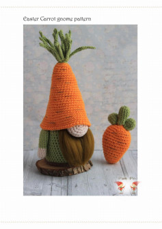 Easter Carrot gnome pattern