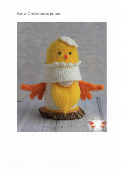 Easter Chicken gnome pattern