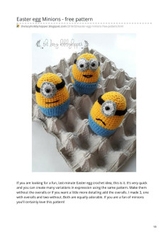 Easter egg Minions - free pattern