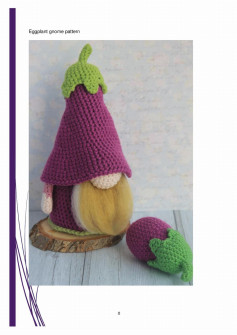 Eggplant gnome pattern