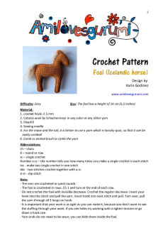 Elch Crochet Pattern Foal (Icelandic horse)