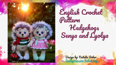 English Crochet Pattern H edgehogs Senya and Lyolya