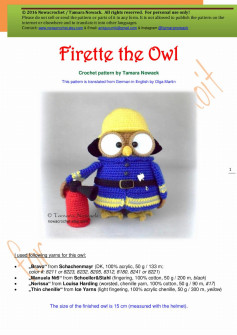 firette the owl crochet pattern