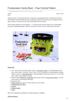 Frankenstein Candy Bowl – Free Crochet Pattern