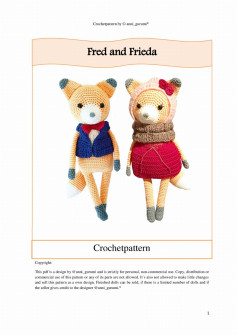 Fred and Frieda Crochet pattern doll