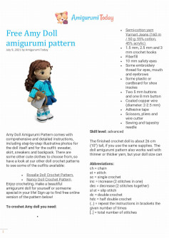 Free Amy Doll amigurumi pattern