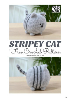 Free Cat Crochet Pattern stripey cat