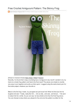 Free Crochet Amigurumi Pattern: The Skinny Frog