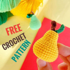 free crochet pattern pear amigurumi