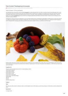 Free Crochet Thanksgiving Cornucopia