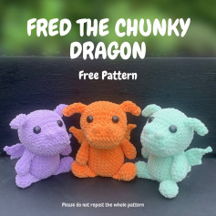 FREE Fred the chunky dragon pattern ✨