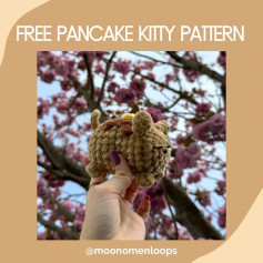 Free pancake kitty pattern!! 🥞🩷