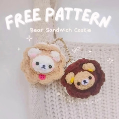 free pattern bear sandwich cookie