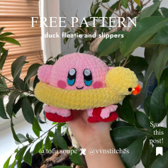 free pattern duck floatie and slippers