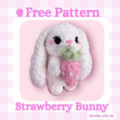 free pattern strawberry bunny