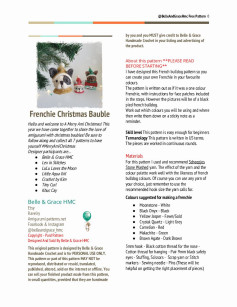 frenchie christmas bauble dog crochet pattern