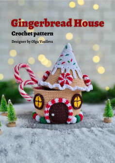 gingerbread house amigurumi crochet pattern