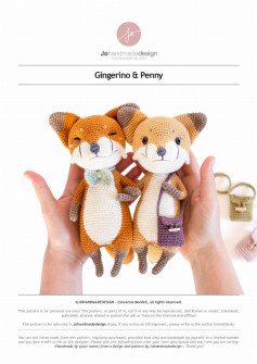 Gingerino & Penny fox crochet pattern