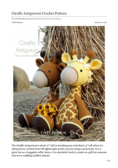 Giraffe Amigurumi Crochet Pattern