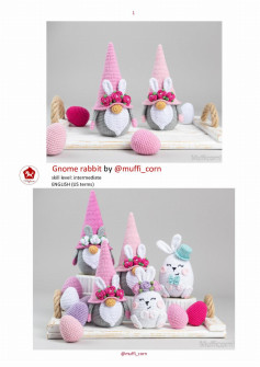 Gnome rabbit crochet pattern