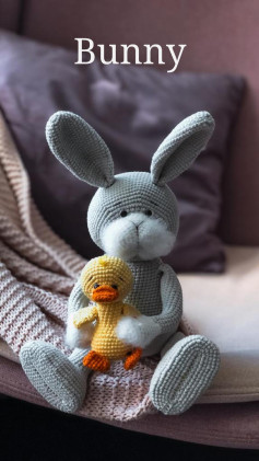 gray Bunny crochet pattern