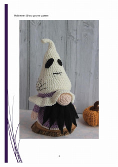 Halloween Ghost gnome pattern