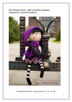 Iris flower Doll - pdf crochet pattern