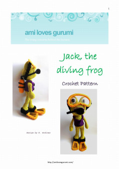 Jack, the diving frog Crochet Pattern