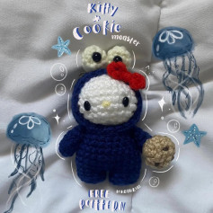 kitty cookie monster free pattern