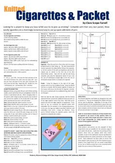 Knitted Cigarettes & Packet