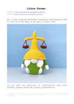 Libra Gnome crochet pattern