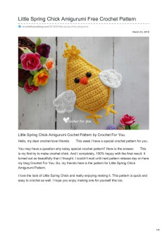 Little Spring Chick Amigurumi Free Crochet Pattern