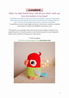 Lovebird crochet pattern