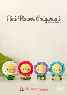 mini flower amigurumi crochet patten