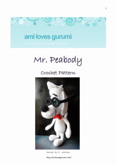 Mr. Peabody Crochet Pattern (dog)