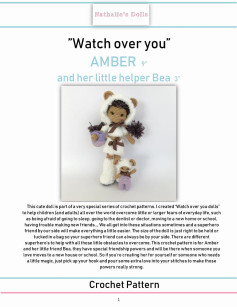 Nathalie’s Dolls ”Watch over you” AMBER 9” and her little helper Bea 3”