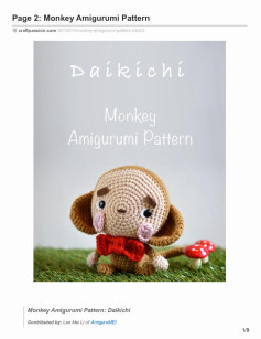 Page 2: Monkey Amigurumi Pattern