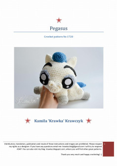 Pegasus Crochet pattern No 1720 Kamila Krawka Krawczyk