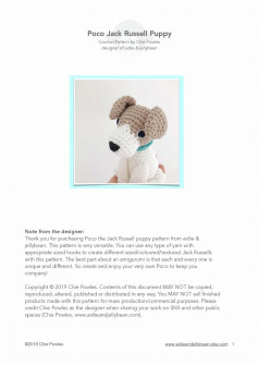 Poco Jack Russell Puppy Crochet Pattern