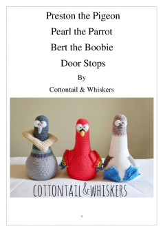 Preston the Pigeon Pearl the Parrot Bert the Boobie Door Stops