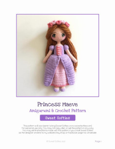 Princess Maeve Amigurumi & Crochet Pattern