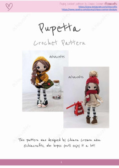 pupetta crochet pattern girl doll